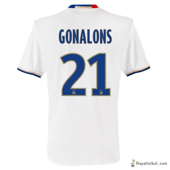 Camiseta Lyon Replica Primera Ropa Gonalons 2016/17 Blanco